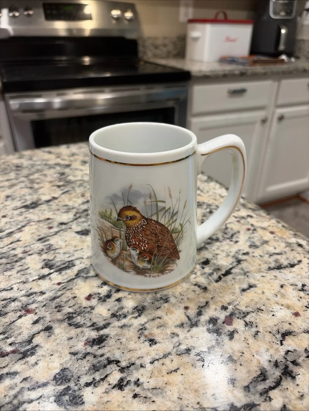 Southern Living Gallery Bobwhite Quail Game Birds South Painted Ceramic Mug